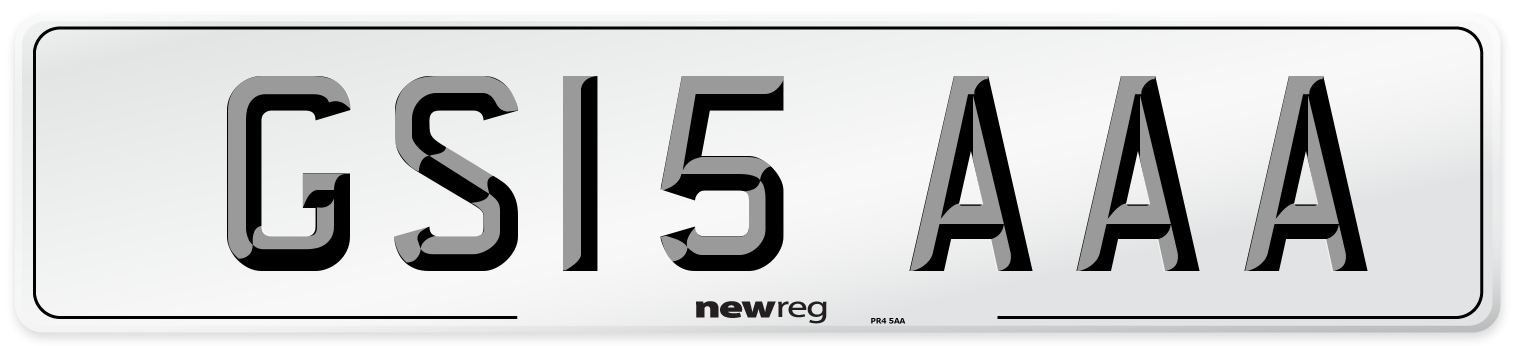 GS15 AAA Number Plate from New Reg
